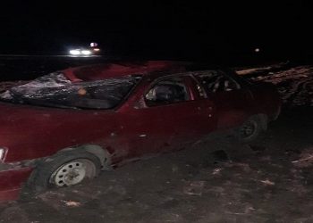 На Кубани  водитель без прав опрокинулся на ВАЗе