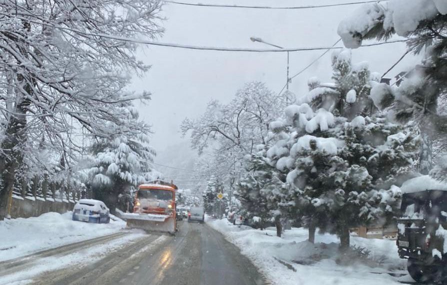 В Сочи всю ночь убирали снег