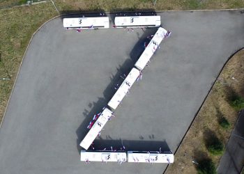 Сочинские автобусы выстроились в символ Z