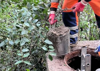 В Сочи сваливали строительный мусор в коллектор и залили его бентонитом