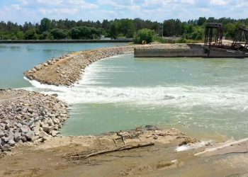 На Федоровском гидроузле восстановили временную дамбу