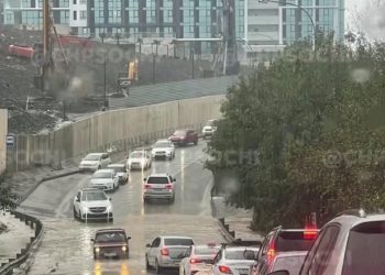 В Сочи залило улицу Тимирязева