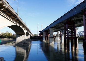 Монтаж всех пролетов нового Яблоновского моста завершился