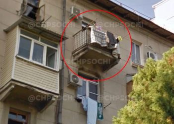 В Сочи появилась фотография балкона до его обрушения