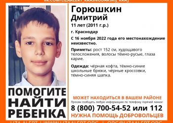 В Краснодаре при загадочных обстоятельствах пропал 11-летний ребенок