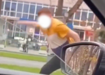 В центре Краснодара запечатлели секс самурая с рептилоидом