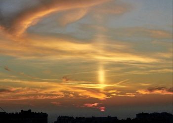 В небе над Анапой наблюдали солнечный столб