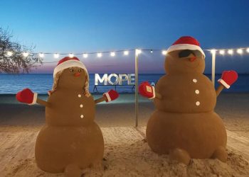 На Центральном пляже Анапы организовали настоящую новогоднюю сказку