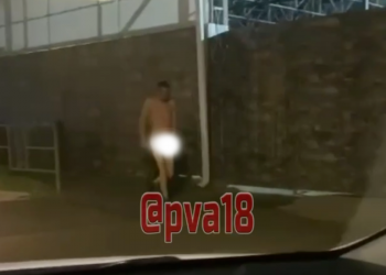 В Анапе дефилирующий по улицам города мужчина в костюме Адама попал на видео