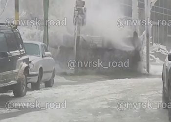 В Новороссийске сняли на видео горизонтальный «гейзер»