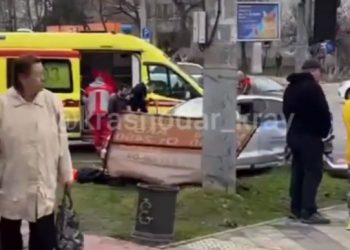 В аварии в Краснодаре пострадал инспектор ДПС