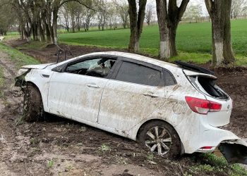 На Кубани опрокинулся Kia Rio: пострадали два человека