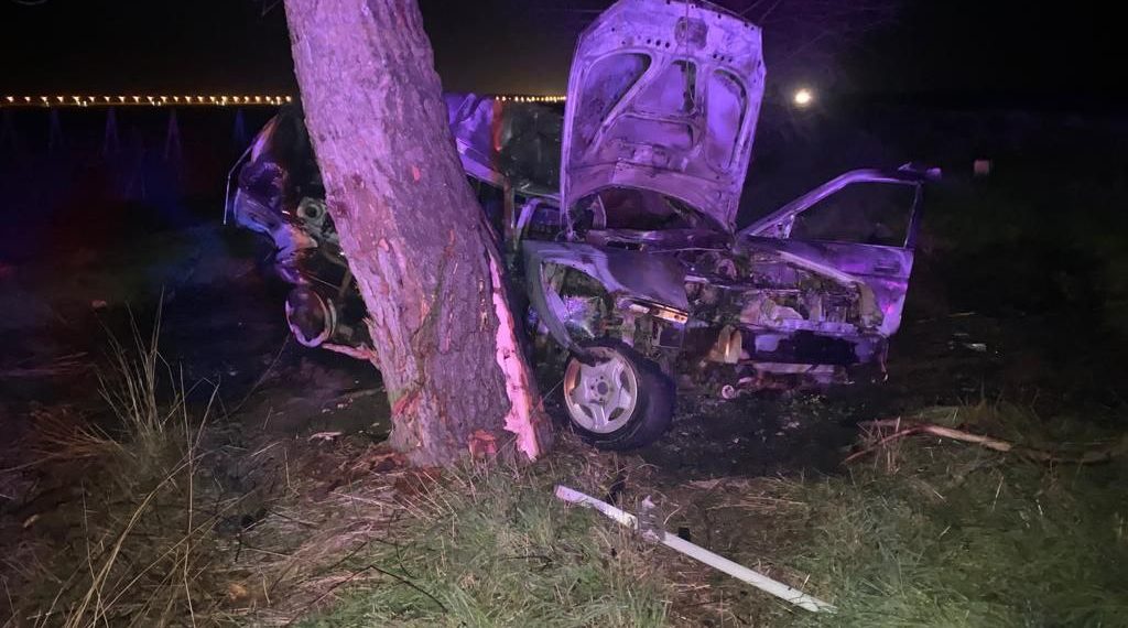 На Кубани «Лада» врезалась в дерево и загорелась: погиб водитель