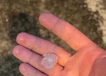 В Краснодаре выпал крупный град