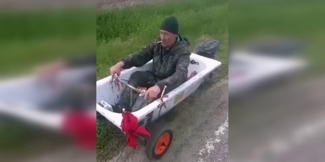 На Кубани пьяный мужчина катался в ванной с мотором