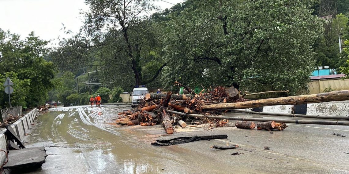 К ликвидации последствий непогоды в Сочи привлекли 184 человека