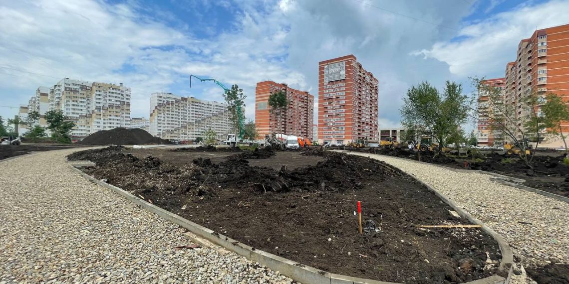 В Краснодаре на 30% благоустроили Изумрудный сквер