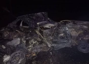 На Кубани в ДТП под Усть-Лабинском сгорели два автомобиля, один водитель погиб