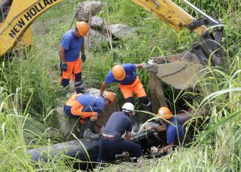 В Сочи Водоканал оперативно восстанавливает поврежденный оползнем коллектор