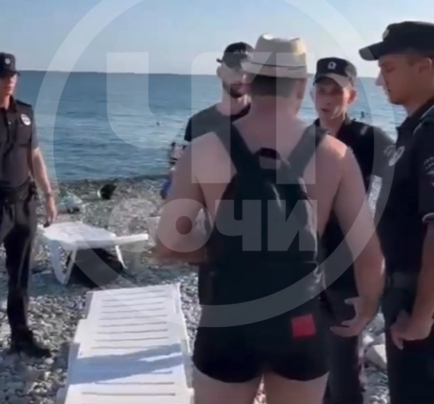 На пляже в Сириусе задержали туриста-хулигана