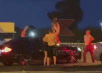 В Сочи BMW с голыми телочками повредил автомобиль местной жительницы