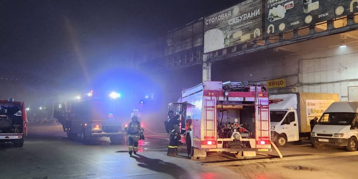 Ночью в Краснодаре произошел крупный пожар