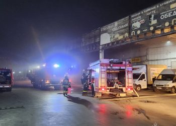 Ночью в Краснодаре произошел крупный пожар