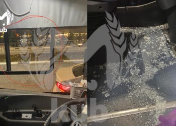 На Кубани парень разбил стекла автобуса, в котором водитель удерживал его девушку