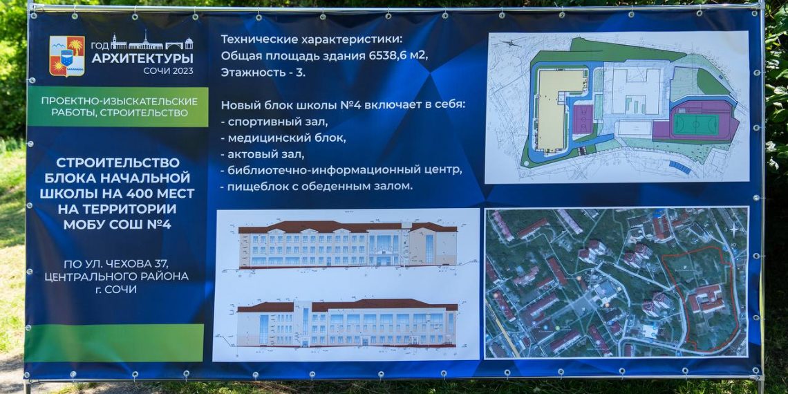 На улице Чехова в Сочи построят здание начальной школы