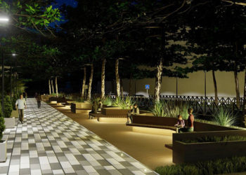 В Сочи начали строить первый городской парклет