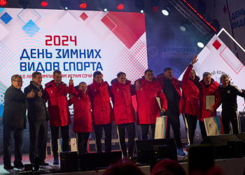 Юбилей зимней Олимпиады в Сочи отпраздновали более 30 тысяч человек