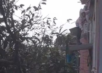 В Сочи дети кидают кирпичи в двери и стучат палками в окна