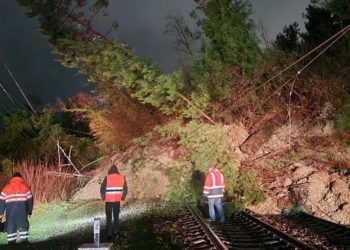 На железную дорогу в Сочи сошел сель в ночь на 5 февраля