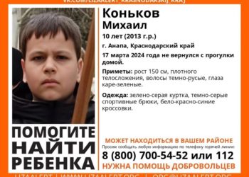 В Анапе второй день ищут пропавшего 10-летнего ребенка
