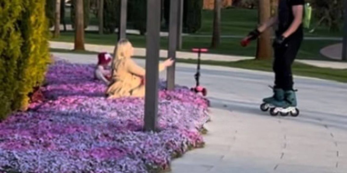 В парке Галицкого в Краснодаре женщина села прямо на нежные флоксы