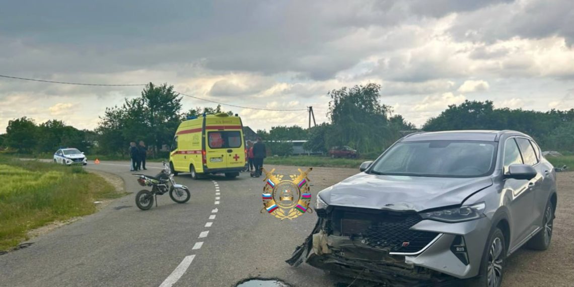 В ДТП с иномаркой на Кубани пострадал 12-летний мотоциклист