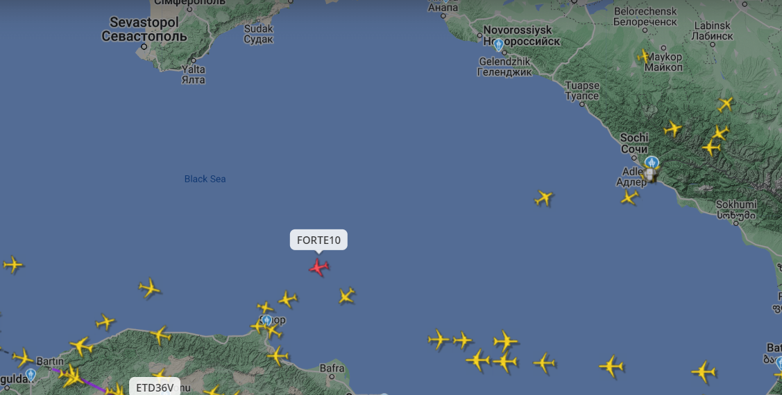 У берегов Сочи запечатлели высотный БПЛА-разведчик США