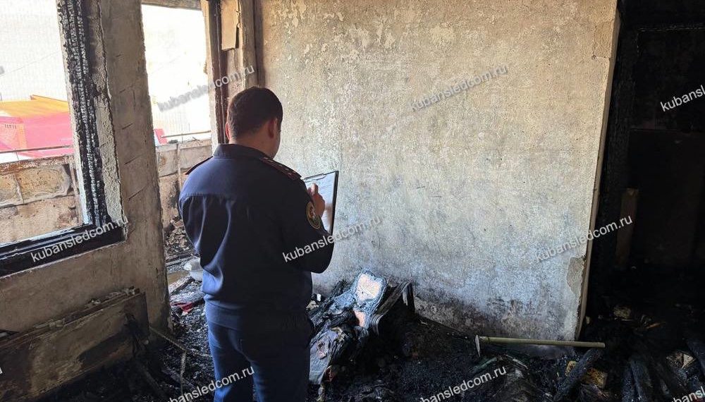 На пожаре в Краснодаре погиб 49-летний мужчина