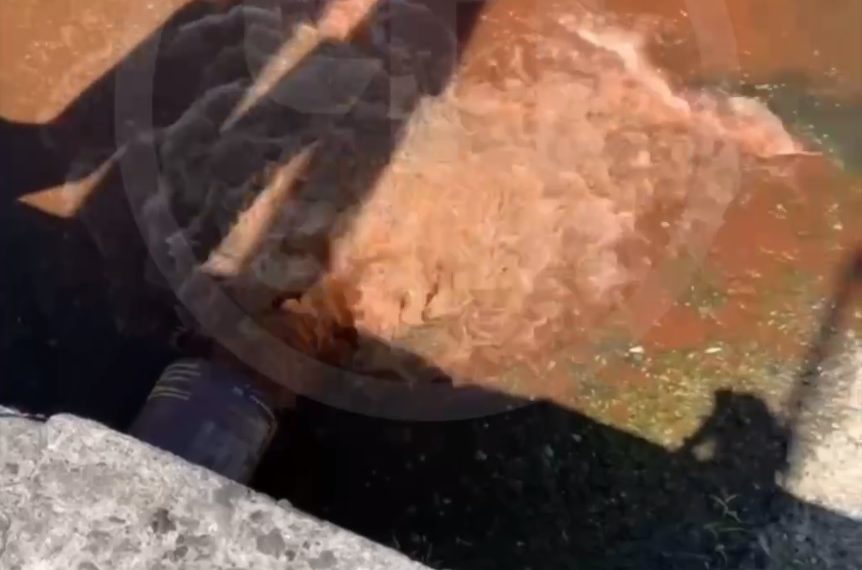 В реку Псахе в Сочи сливают неизвестную жидкость