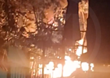 В Сочи страшный пожар тушат с балконов ведрами с водой