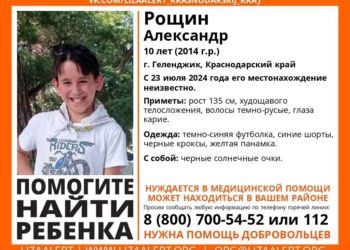 В Геленджике ищут пропавшего 10-летнего ребенка