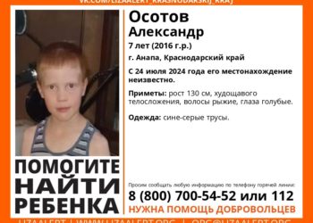 В Анапе пропал 7-летний ребенок в сине-серых трусах, его ищут волонтеры