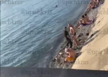Убийство на пляже в Кабардинке попало на камеру мобильного телефона