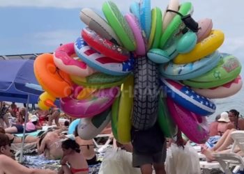 В Сочи сняли на видео «женщину с суперспособностями»