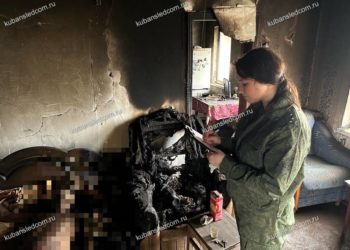 СК проводит проверку по факту гибели 52-летнего мужчины на пожаре на Кубани