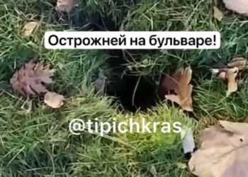 В Краснодаре мужчина снимал дочь на фоне инсталляции и провалился в яму