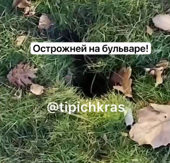 В Краснодаре мужчина снимал дочь на фоне инсталляции и провалился в яму