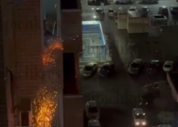 В Краснодаре мужчина запускал салют прямо из окна многоэтажки