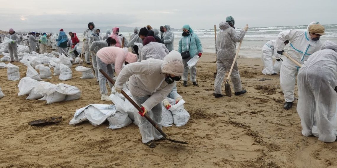 «Частицы мазута сами налипают на сеть»: найден новый способ очистки пляжей Анапы