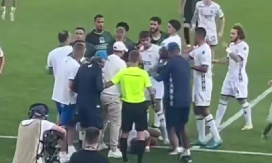 Во время матча ФК «Краснодар» — ФК «Динамо» произошла потасовка